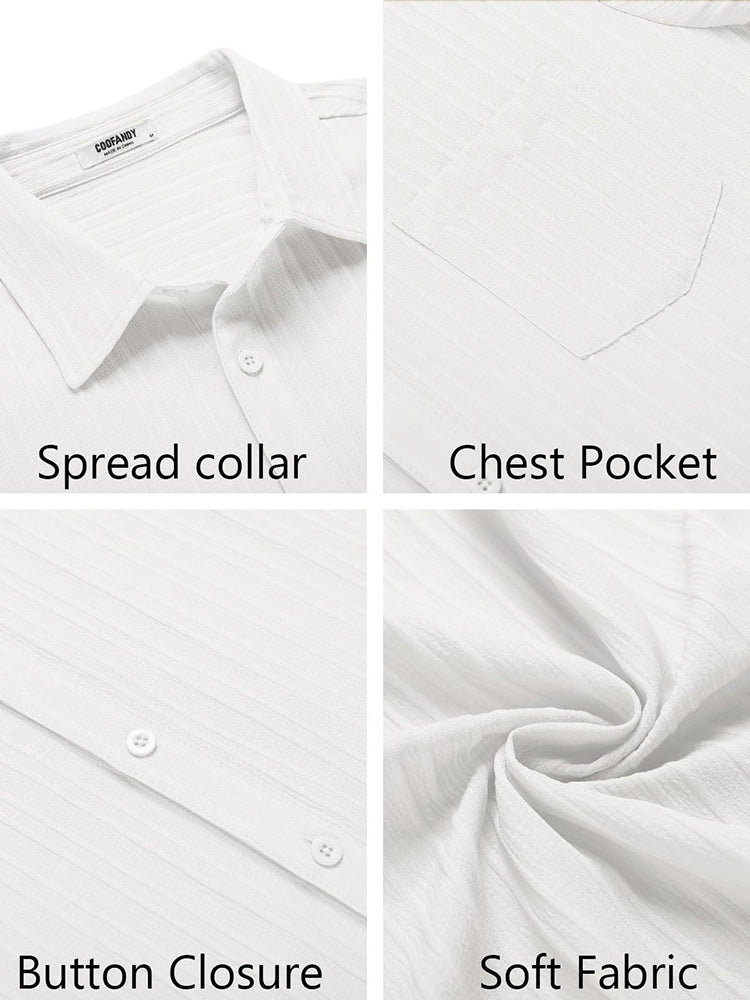 Casual Textured Button Down Shirt (US Only)