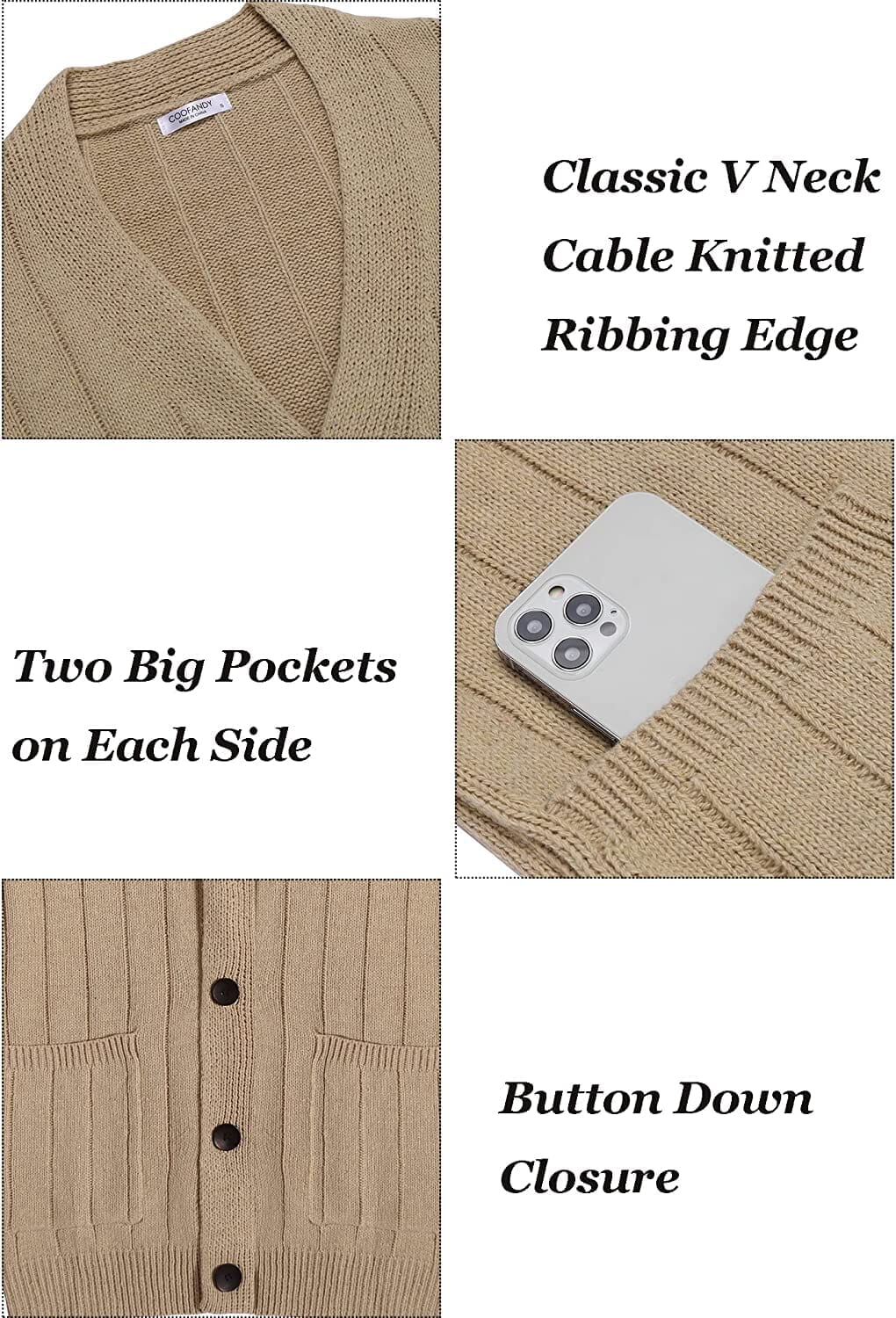 Cardigan Knit V Neck Button up Sweaters (Live Only)