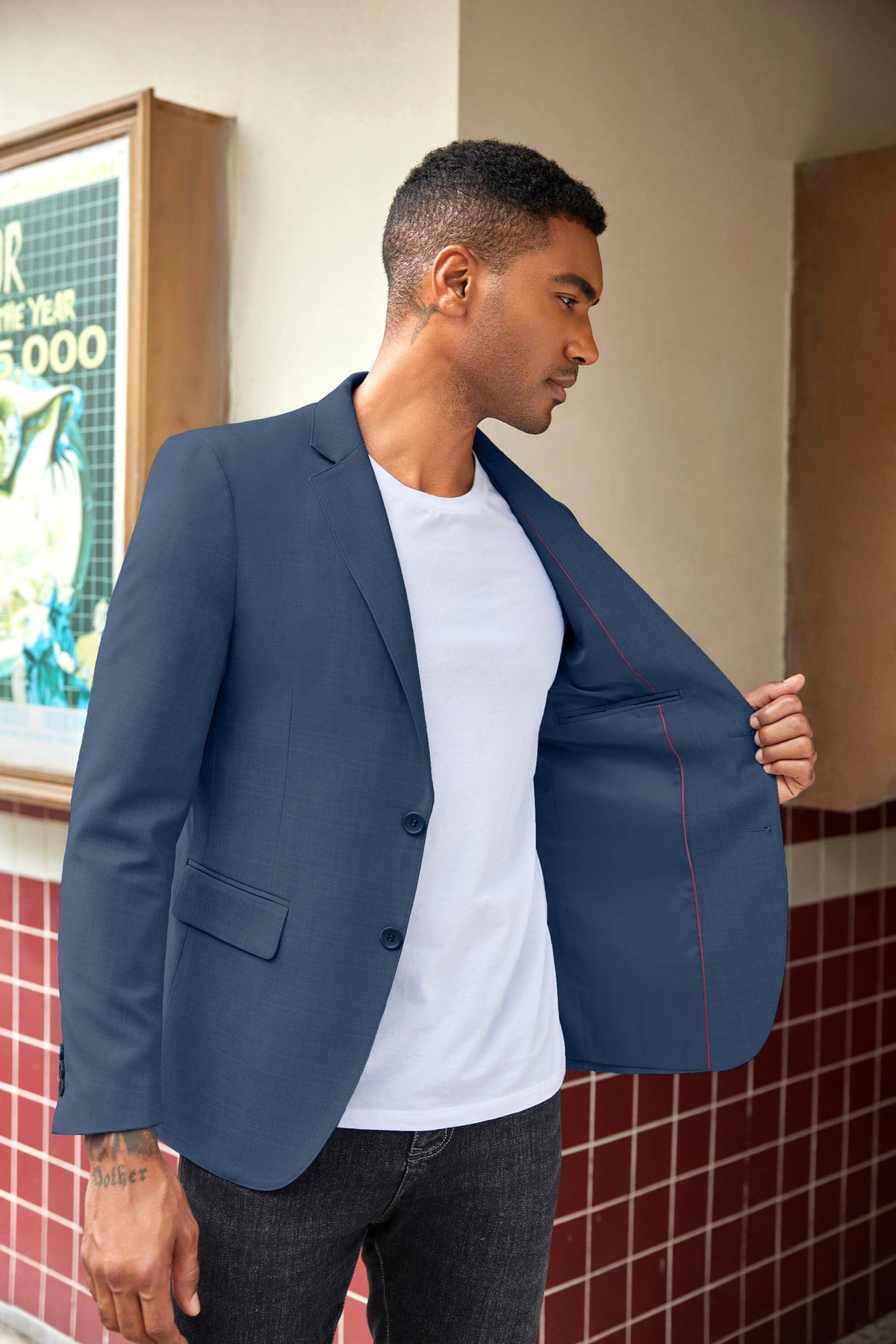 Casual Slim Fit Suit Jacket (US Only)