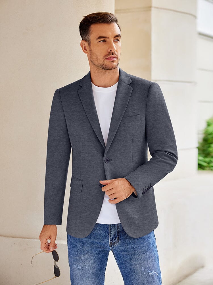 Casual Stretch Knit Blazer (US Only)