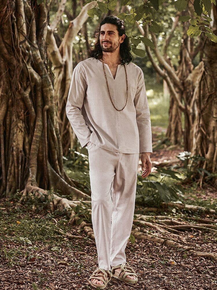 Cozy Linen Blend Shirt Set