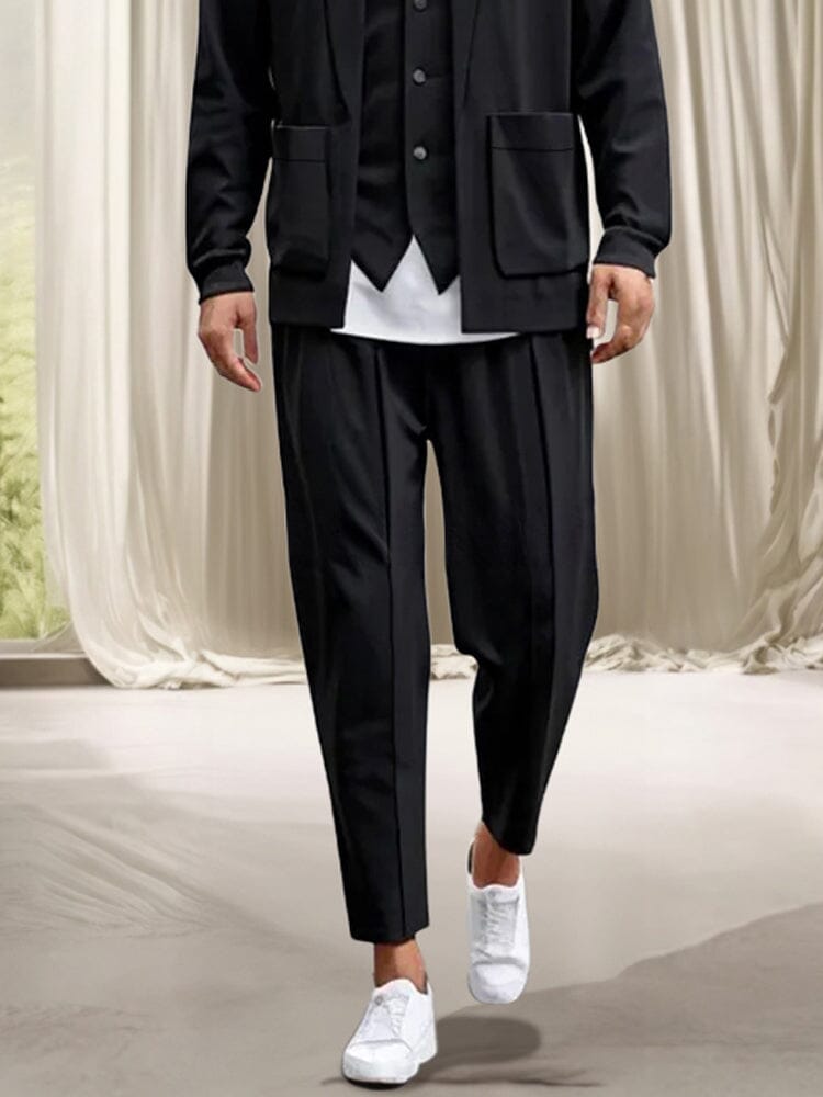 Fake Two-Piece Outerwear and Pants Set