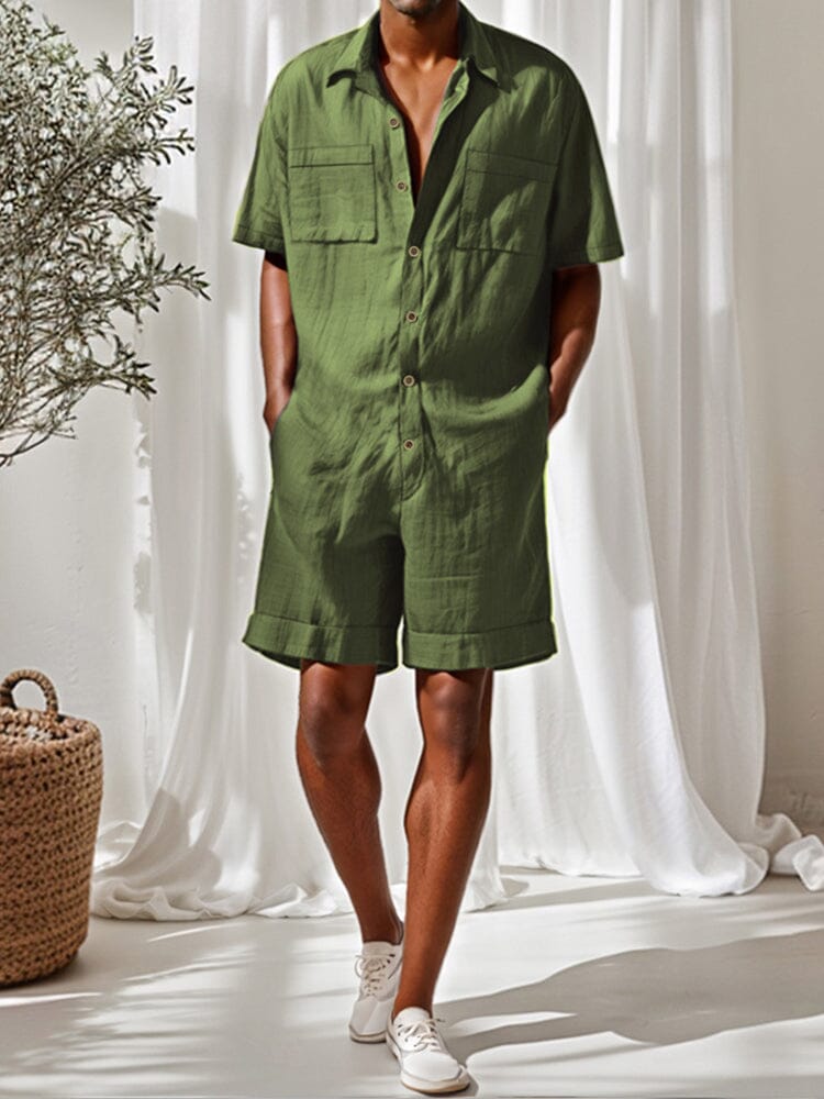 Leisure 100% Cotton Short Jumpsuit