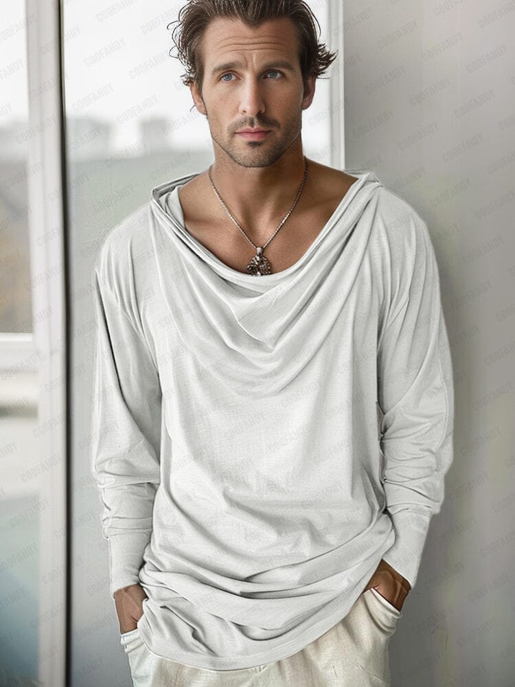 Relaxed Fit Drape Neck Top