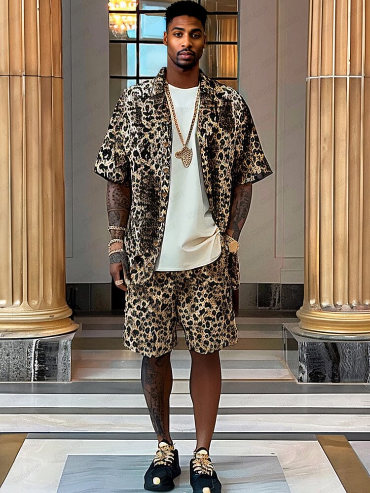 Luxury Leopard Printed 2-Piece Set