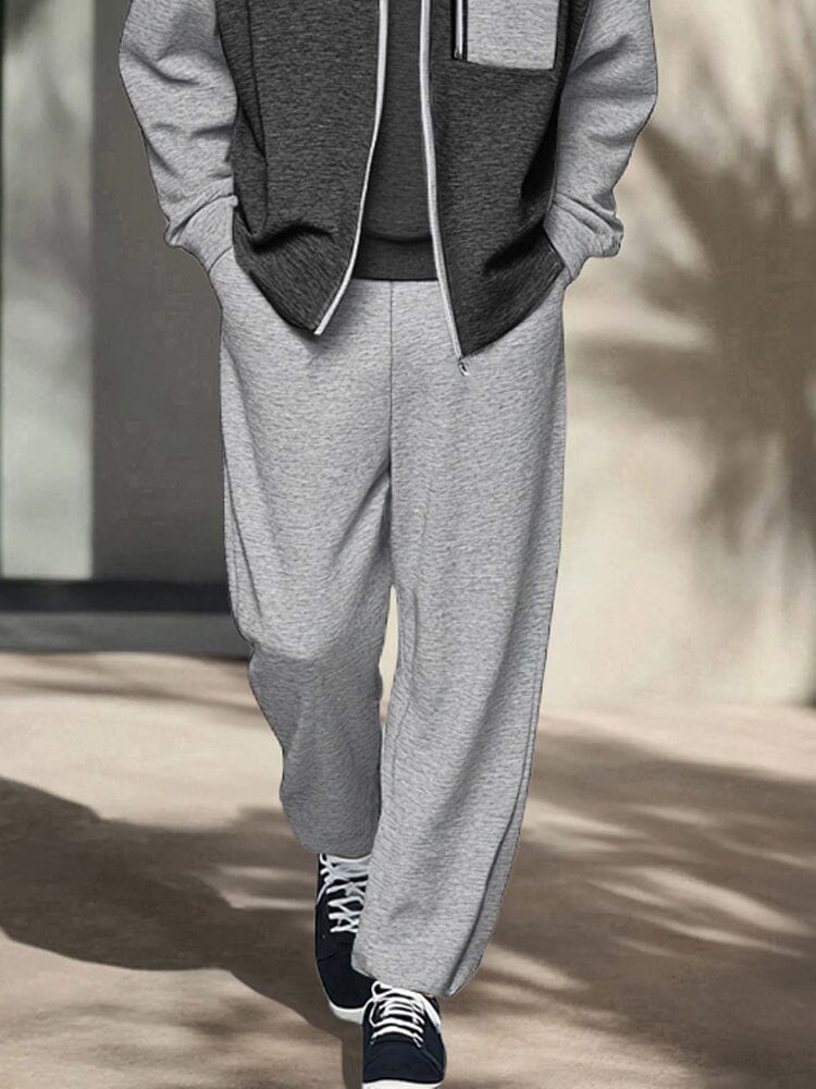 Athleisure Colorblock Jacket Pants Set