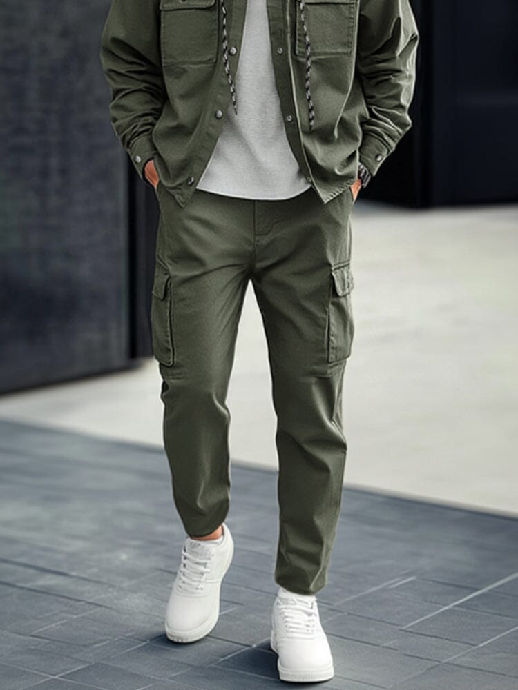 Utility Cotton Cargo Jacket Set