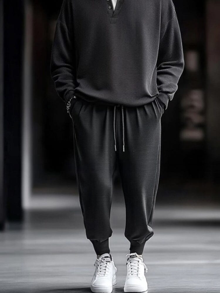 Simple Fake 2-Piece Sweatshirt Set