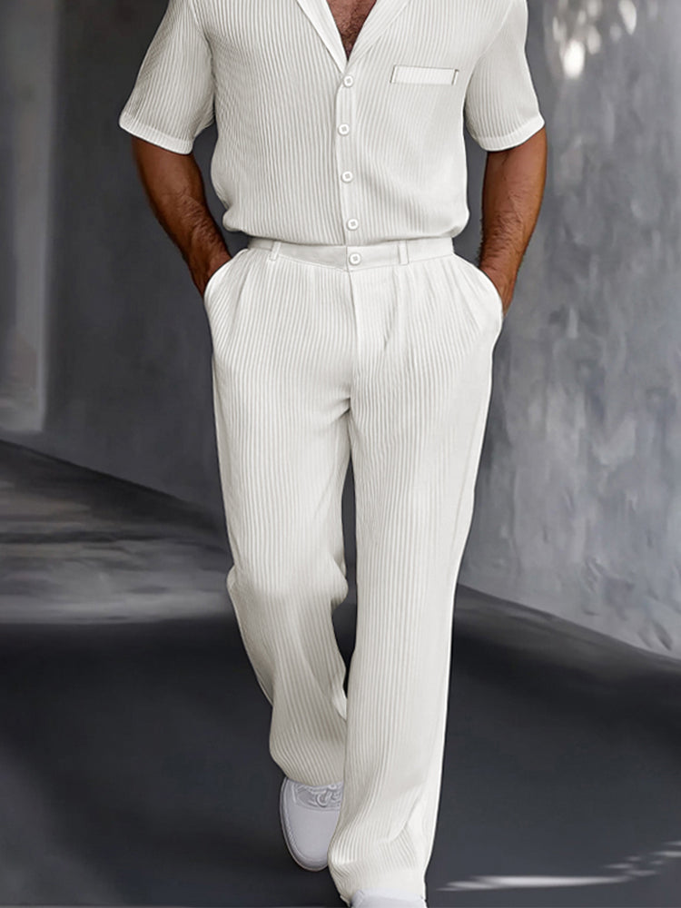 Elevated Casual Textured 2-Piece Set