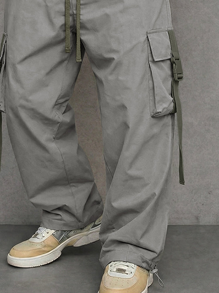 Utility Loose Fit Drawstring Waist Cargo Pants