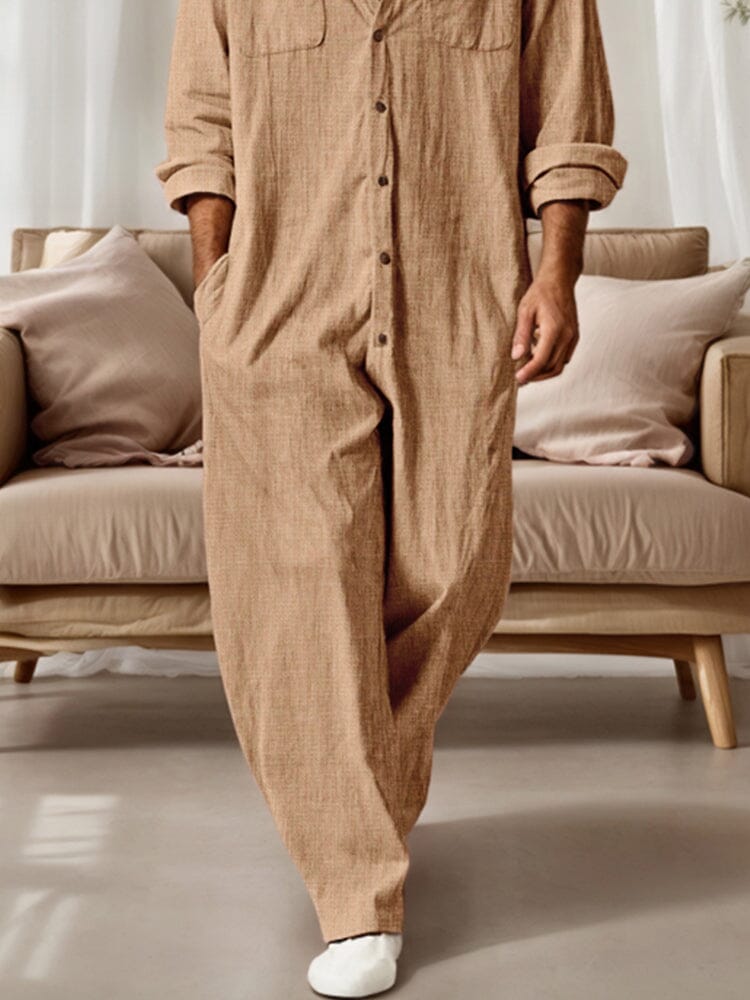 Casual Relaxed Fit 100% Cotton Jumpsuit