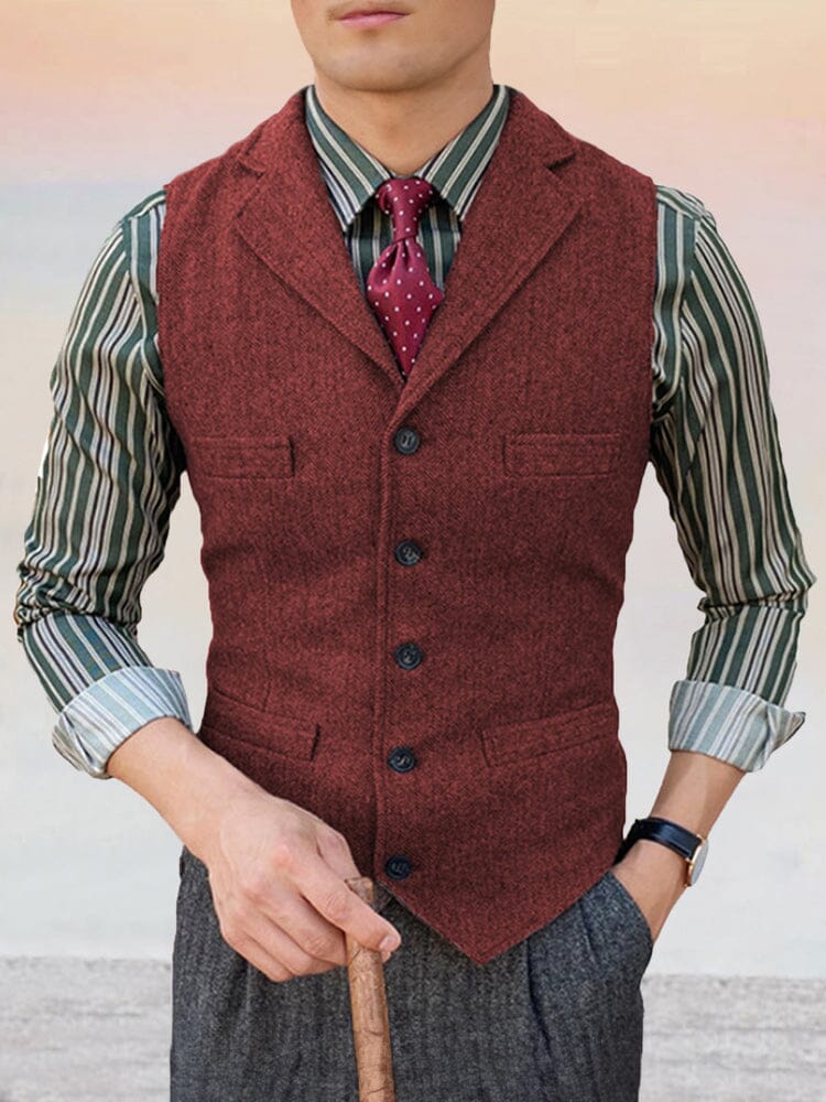 Classic Lapel Suit Vest