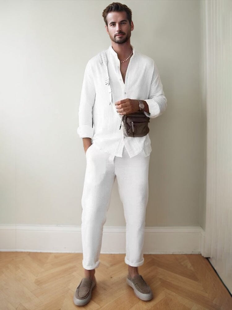 Versatile 100% Cotton Shirt Set