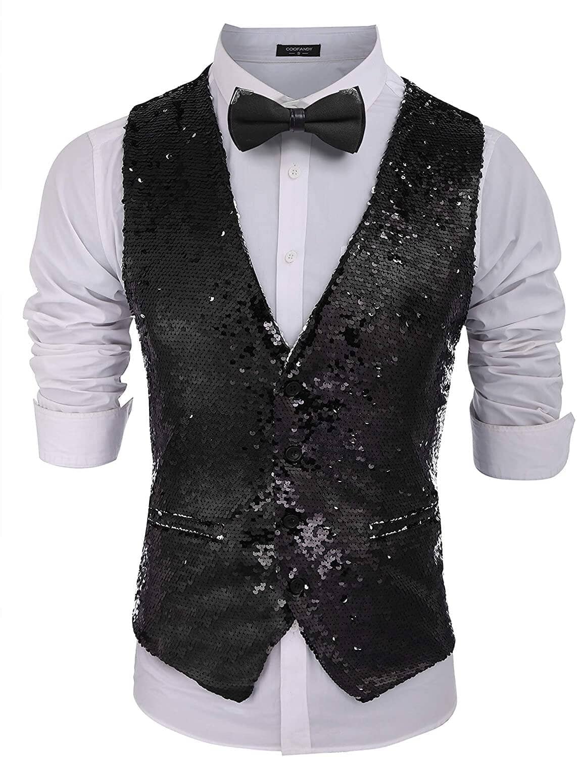 Slim Fit Sequins Vest (US Only)