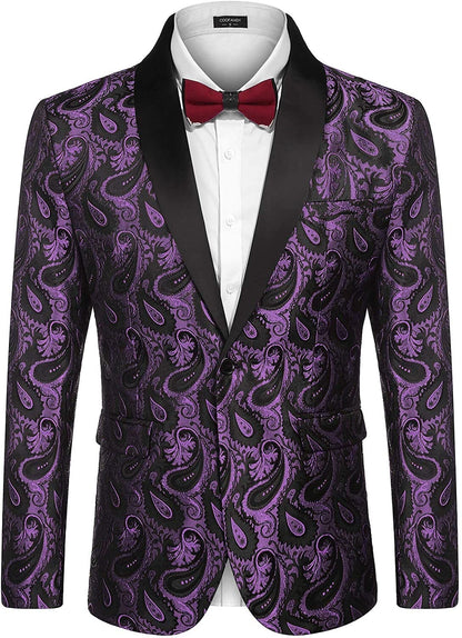 Paisley Shawl Lapel Blazer (US Only)