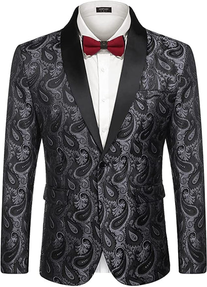 Paisley Shawl Lapel Blazer (US Only)