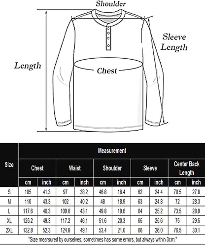 Long Sleeve Waffle Henley Shirts (US Only)