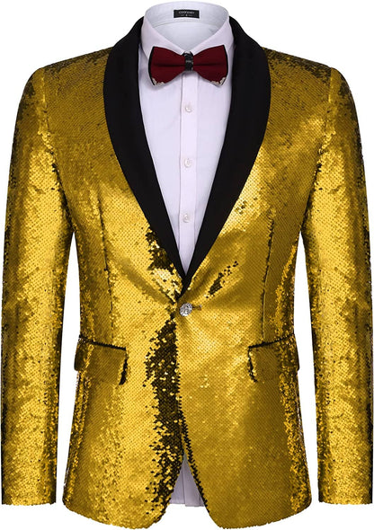 Shiny Sequin Blazer Tuxedo Suit (US Only)