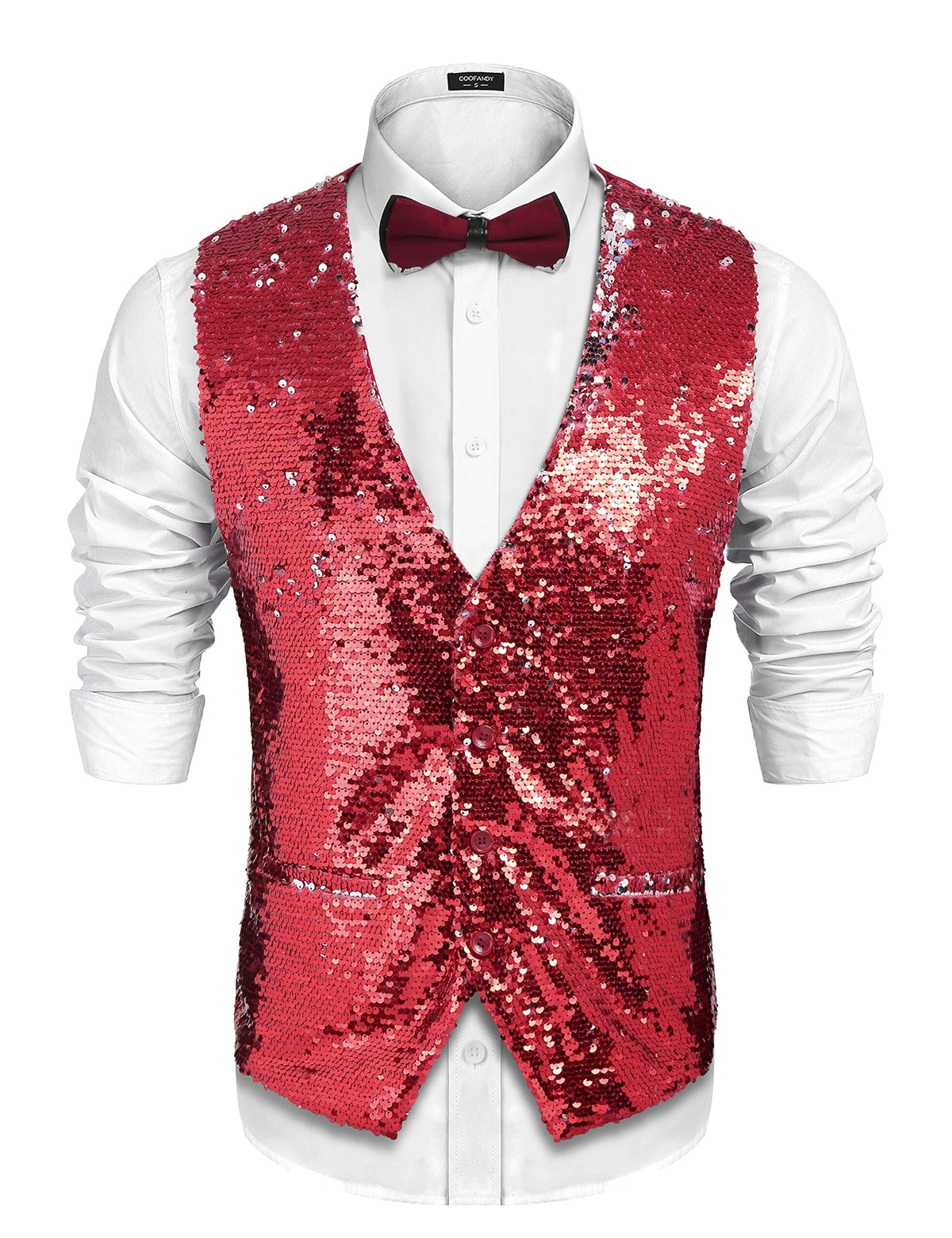 Slim Fit Sequins Vest (US Only)