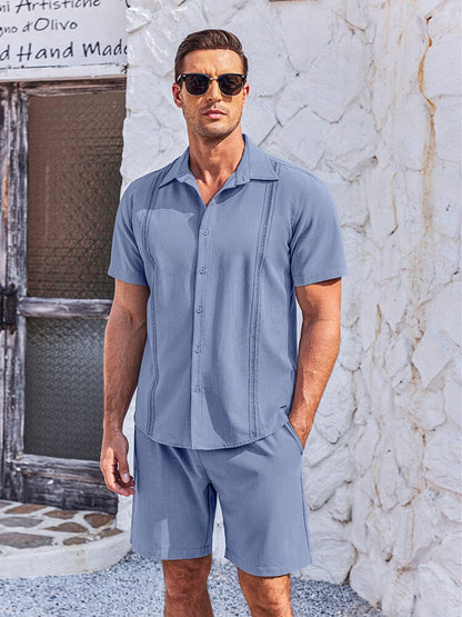 Soft Cuban Shirt Shorts Set (US Only)