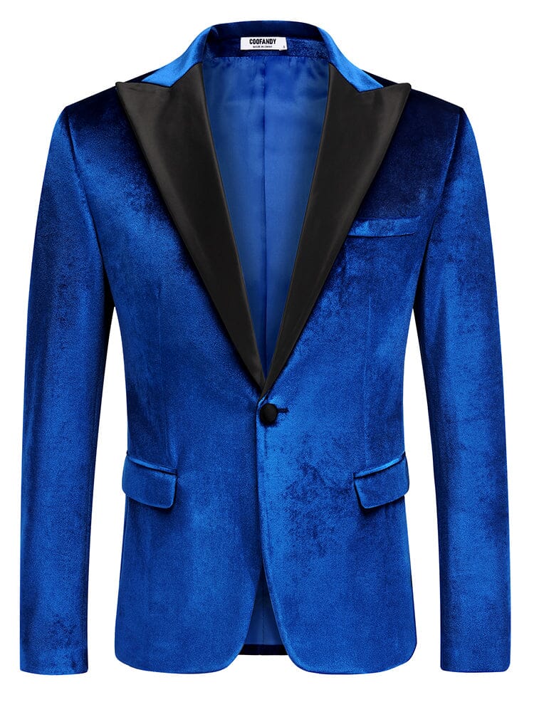 Velvet Tuxedo One Button Blazer (US Only)