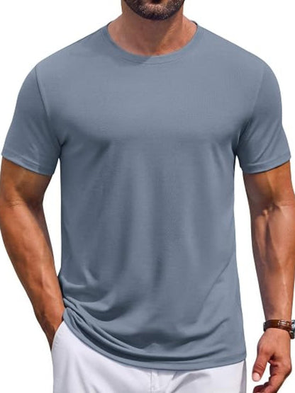 Casual Crew Neck Short Sleeve Basic T-Shirt (US Only)