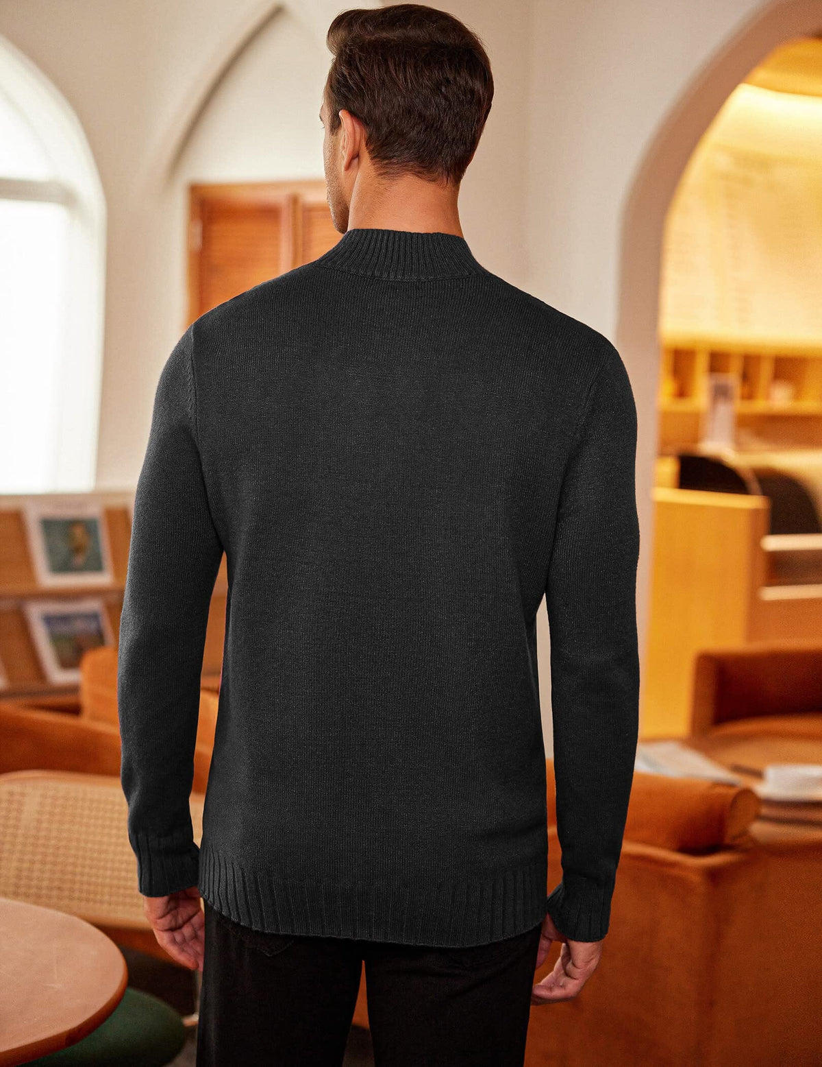 Twisted Stand Collar Knitted Pullover Sweater (US Only)