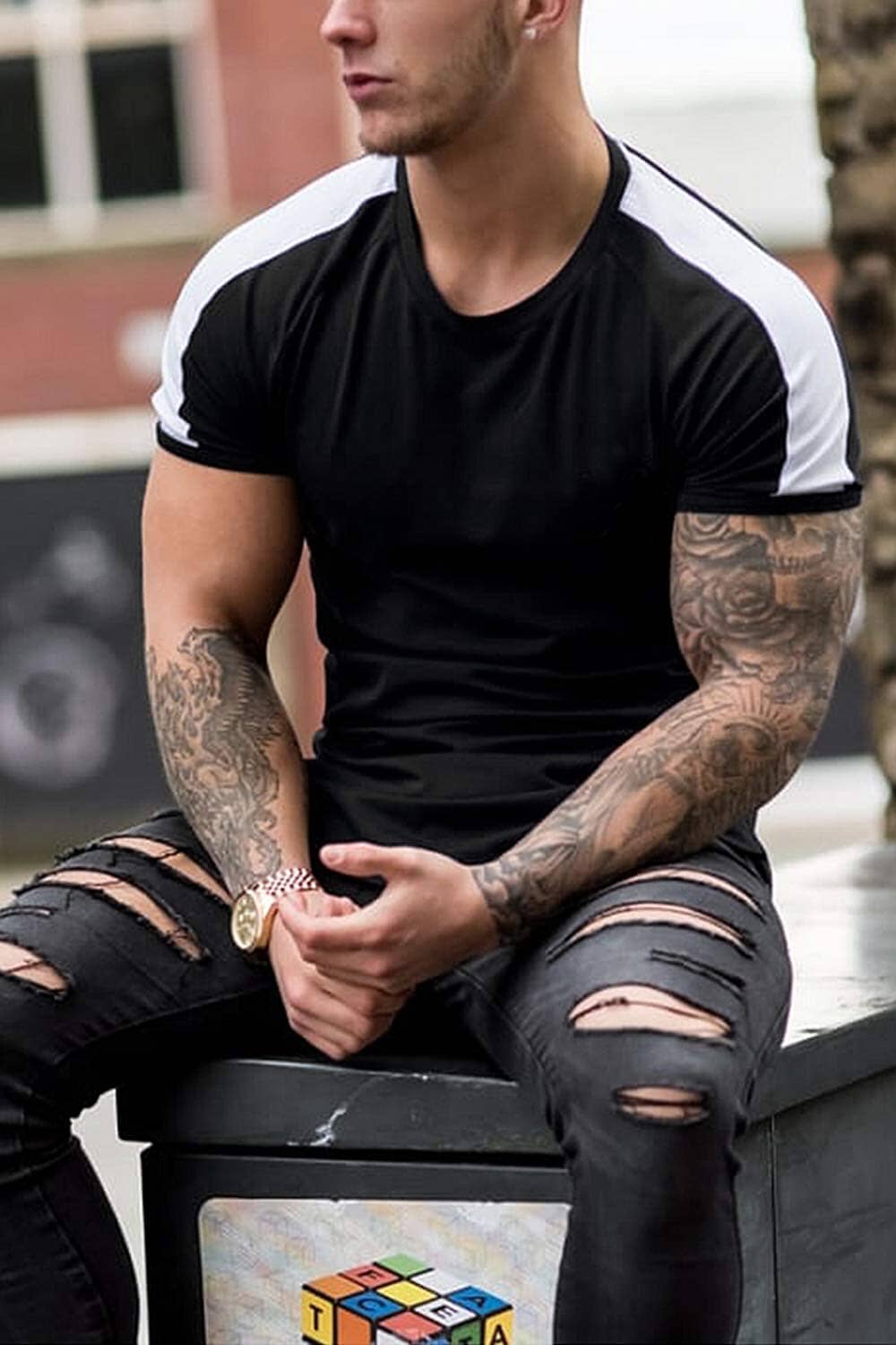 Slim Fit Longline T-shirt (US Only)