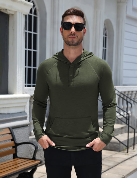 Casual Comfort Travel Henley Hoodie (US Only)