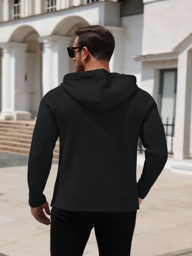 Lightweight Quarter Zip Hoodie with Kangaroo Pocket (US Only)