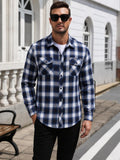 Lightweight Plaid Long Sleeve Flannel Button Down Shirt (US Only)