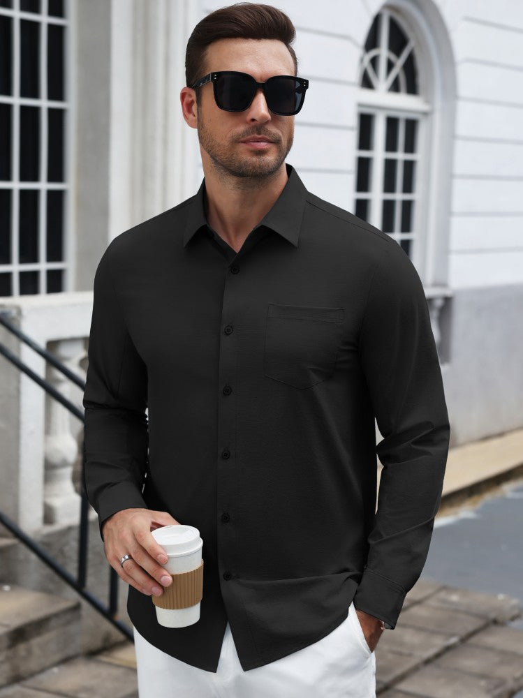Wrinkle Free Textured Button Down Dress Shirt (US Only)