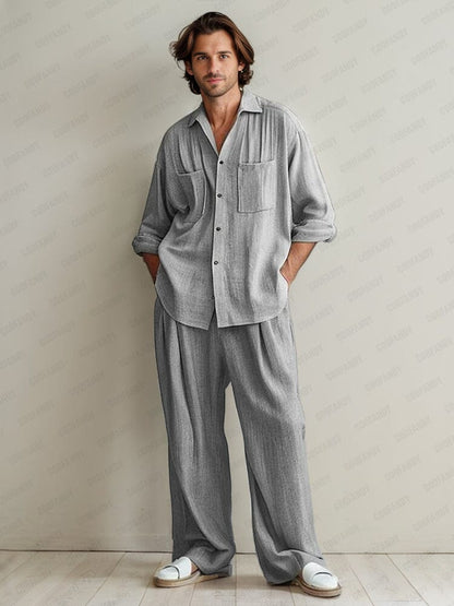 Premium Soft Linen Blend Shirt Set