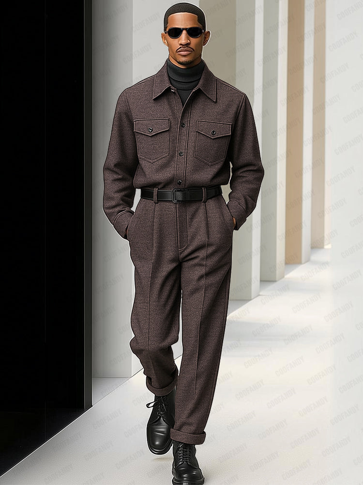Sharp Casual Jacket Pants Matching Set