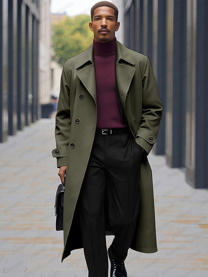 Comfort Double Breasted Lined Trench Coat