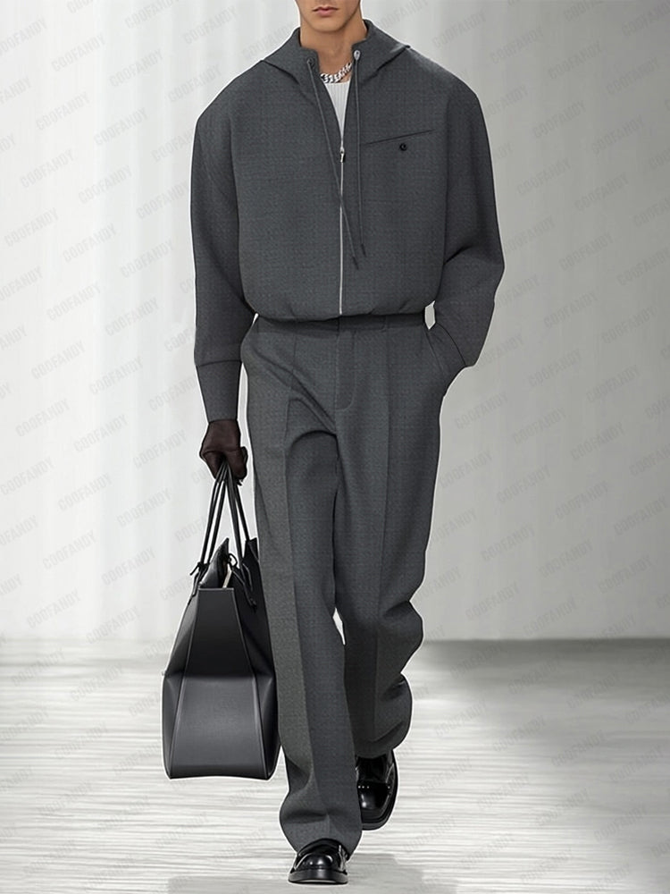 Leisure Relaxed Hood Jacket Pants Set