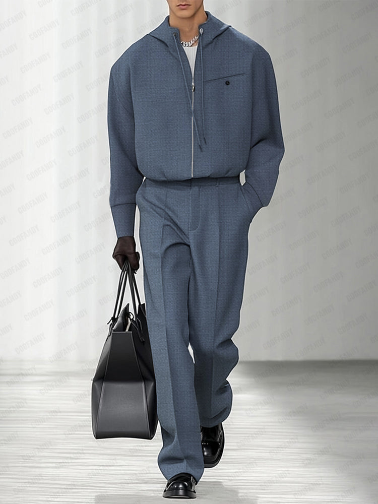 Leisure Relaxed Hood Jacket Pants Set