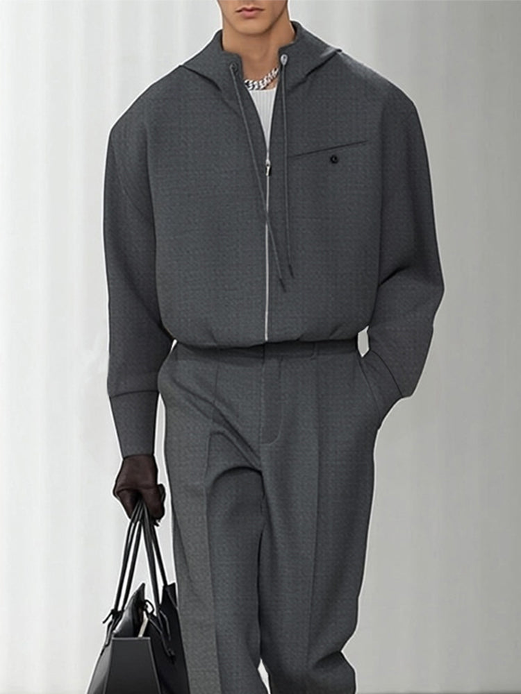 Leisure Relaxed Hood Jacket Pants Set