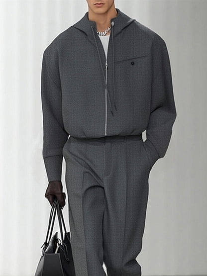 Leisure Relaxed Hood Jacket Pants Set