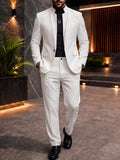 Smart Casual Fake Two-Piece Blazer Pants Set