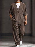 Vintage Pit-Stripe Asymmetrical Matching Set