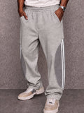 Casual Striped Patchwork Drawstring Pants