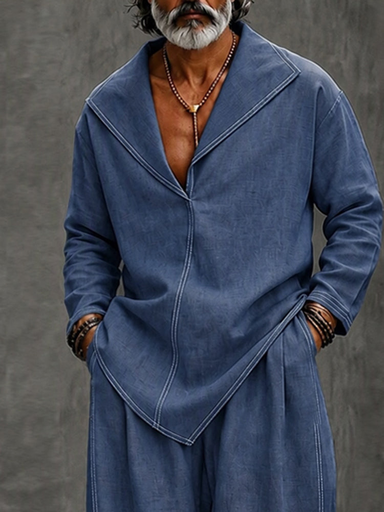 Stylish Asymmetrical Hem Faux Denim Co-ord Set