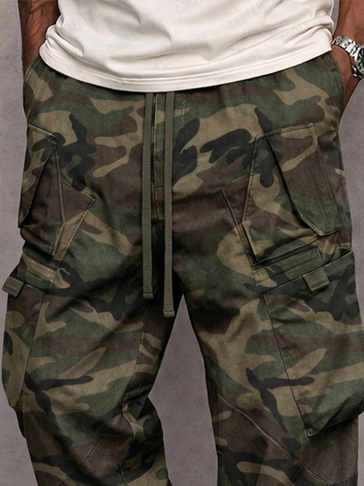 Utility Straight Fit Camo Print Cargo Pants