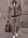 Urban Colorblock Herringbone Jacket Pants Set