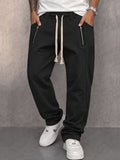 Versatile Leisure Zipper Accent Sweatpants