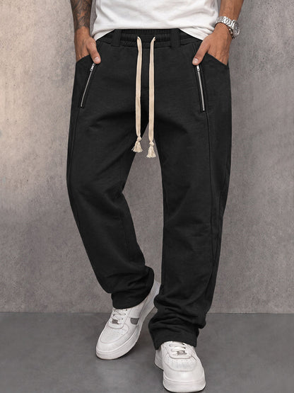 Versatile Leisure Zipper Accent Sweatpants