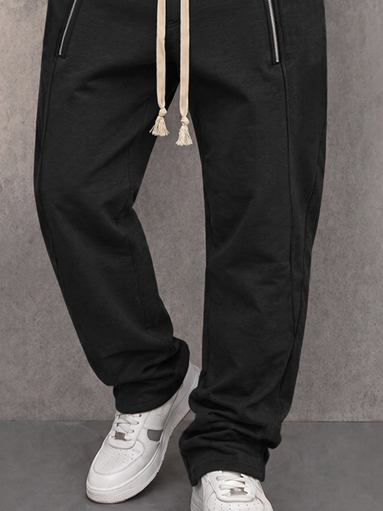 Versatile Leisure Zipper Accent Sweatpants