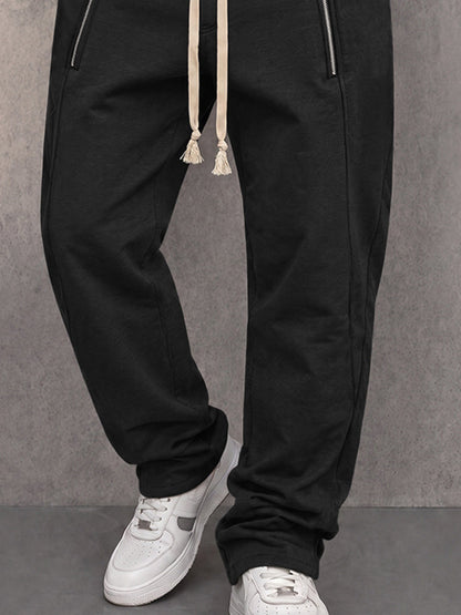Versatile Leisure Zipper Accent Sweatpants