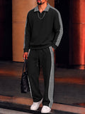 Fusion Sporty Houndstooth Paneled Matching set